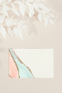 Business card with decorated branches