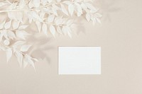 Business card with decorated branches mockup