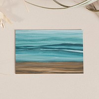 Ombre flyer isolated psd mockup beach watercolor painting