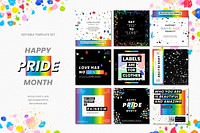 Colorful crayon art template psd for pride month