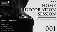 Abstract template vector, interior design ad for blog banner