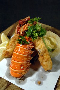 Free dinner lobster tempura image, public domain CC0 photo.