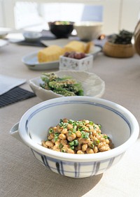 Free fermented soybeans side dish photo, public domain food CC0 image.