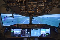 Free aviation training simulators image, public domain CC0 photo.