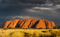 Free Uluru Sunset Viewing Area image, public domain landscape CC0 photo.