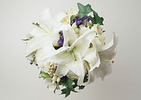 Free white flower bouquet image, public domain spring CC0 photo.