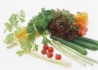 Fresh Salad Vegetables And Corn