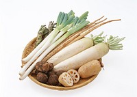 Free different sorts of vegetables in bowl basket photo, public domain food CC0 image.