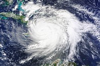 Free Hurricane, satellite aerial view image, public domain sky CC0 photo.