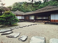 Free old Japanese house image, public domain architecture CC0 photo.