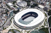 Free Tokyo national stadium for Olympics game 2020 photo, public domain architecture CC0 image.