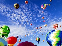 Free colorful hot air balloon image, public domain travel CC0 photo.