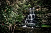 Free waterfall, nature background, public domain CC0 photo.