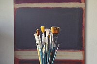 Free paint brush, art aesthetic background public domain CC0 photo.