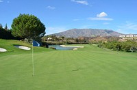 Free golf field photo, public domain sport CC0 image.