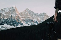 Free mountain landscape during winter photo, public domain nature CC0 image.