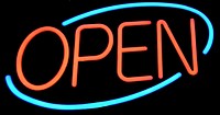 Free open neon sign image, public domain CC0 photo.