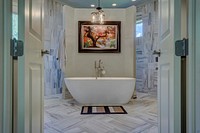 Free luxury bath tub image, public domain room CC0 photo.