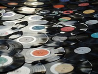 Free vintage records image, public domain music background CC0 photo.