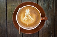 Free coffee latte art image, public domain drink CC0 photo.