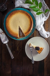 Free basque cheesecake image, public domain CC0 photo.