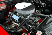Car engine close up photo, free public domain CC0 image.