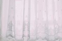 Free white curtain closeup image, public domain house CC0 photo.