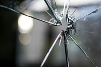 Cracked window glass, free public domain CC0 image.