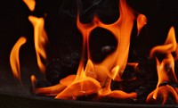 Free fire flame closeup image, public domain CC0 photo.