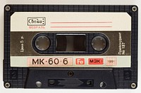 Free vintage cassette tape image, public domain music CC0 photo.