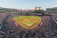 Free baseball stadium with audience photo, public domain sport CC0 image.