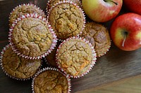 Apple muffins. Free public domain CC0 photo.