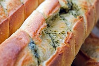 Free close up garlic bread image, public domain food CC0 photo.