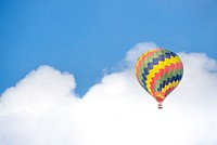 Free colorful hot air balloon image, public domain travel CC0 photo.