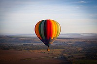 Free colorful hot air balloon image, public domain travel CC0 photo.