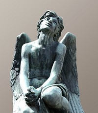 Angel statue in Florence, free public domain CC0 image.