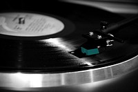 Free vinyl record turntable image, public domain music CC0 photo.