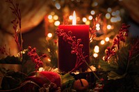 Free Christmas candles image, public domain holiday CC0 photo.