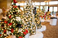 Free Christmas bokeh image, public domain holiday CC0 photo.