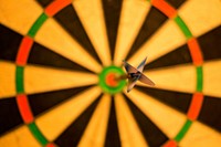 Free dart board closeup photo, public domain game CC0 image.