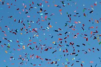 Confetti in the sky. Free public domain CC0 photo.