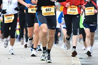 Free people running in a marathon image, public domain sport CC0 photo.