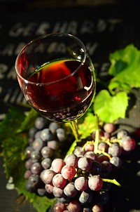 Free red wine, grapes image, public domain drink CC0 photo.