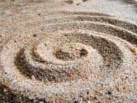 Free raked sand, wellness background, public domain CC0 photo.