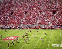 American football arena, 14 February 2017, location unknown. View public domain image source here