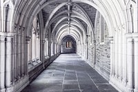 Arched hallway, free public domain CC0 photo