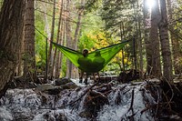 Free couple hanging on a hammock public domain CC0 photo.