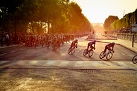 Bicycle race competition, location unknown, date unknown.