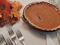 Free pumpkin pie image, public domain dessert CC0 photo.