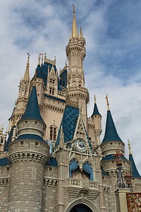 Free Disneyland castle image, public domain theme park CC0 photo.